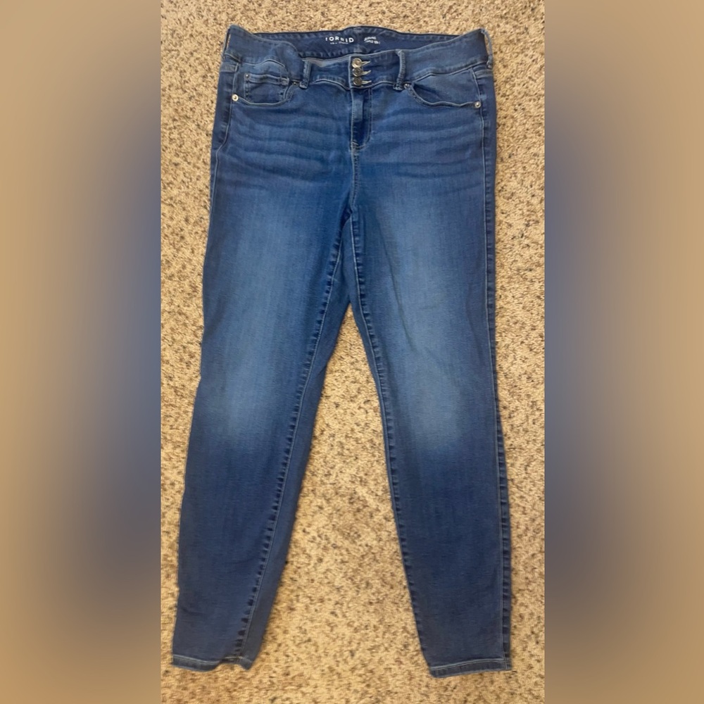 Torrid Skinny High-rise Jeggings in Deep Blue Size 18Tall